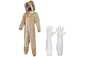 URBANSBEE Tuta Apicoltore Ventilata doppia cerniera Professionale Abito Apicoltura con Fantasia Cappello ampia tasca gli apicoltori contro punture delle Tuta Naturale traspirante ape Giacca