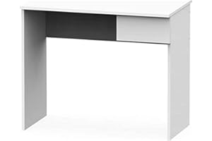 MUEBLES PITARCH | Escritorio, Mesa con Cajón de Ordenador, Juvenil de Estudio, Blanca, 75x90x50cm (Alto x Ancho x Fondo) Colección Tibet