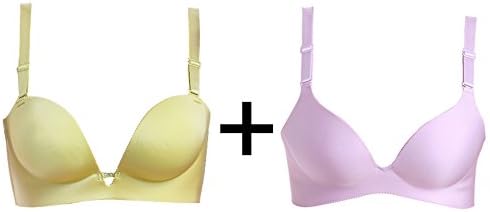 one piece seamless underwear/ small chest deepVassembly bra /mixed two-piece set-H 80C