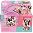 Set De 2 Couverts Enfants Minnie Mouse - Sans BPA, En Plastique Réutilisable, Design Printanier Mignon Et Sûr