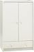 Steens 2-Door/1-Drawer Low Kids Wardrobe, White