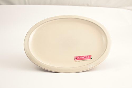 Saucer Oval Stoneware Ceramic Art.S6000- cm.33 x 25 x 2h.- Cream Enamel – certre