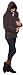 Happy Mama. Women's Maternity Fleece Hoodie Duo Top Carrier Baby Holder. 031p (Graphite, UK 10, M)