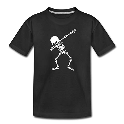 Dab Skelett Dabbing Gerippe Halloween Teenager Premium T-Shirt, 158/164 (12 Jahre), Schwarz