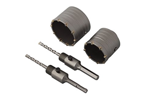 4 in 1 SET BOHRKRONE für BETON 65 + 80mm DOSENBOHRER LOCHBOHRER inkl. SDS PLUS AUFNAHME