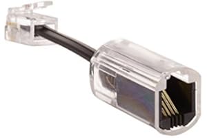 DRAGON TRADING 1 cavo telefonico districante anti-groviglio, cavo per ascoltatori telefonici, girevole a 360 gradi, cavo di alimentazione fisso, nero