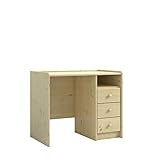 schreibtisch kiefer massiv gebraucht Auszüge auf Metall Steens For Kids Kinderschreibtisch, 3 Schubladen, 89 x 74 x 53 cm (B/H/T), Kiefer massiv, natur lackiert