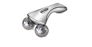Manibam Impex 3D Y Shape Aluminium Big Roller Micro Current Face Massager Skin Lifting