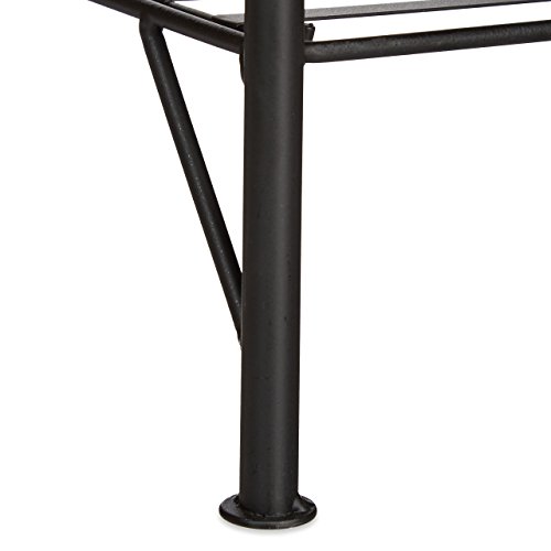 Relaxdays Blumenregal Metall 4 Ablagen, klappbar, witterungsfest, als Pflanzenregal, HxBxT: 157 x 44 x 24 cm, schwarz - 6