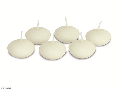 Preisvergleich Produktbild Schwimmkerzen Schwimmkerzen im 6er Pack, Gelb