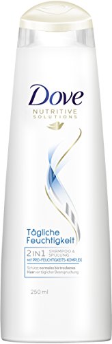 Dove Haarpflege 2 in 1 Shampoo & Spülung Tägliche Feuchtigkeit, 6 x 250 ml