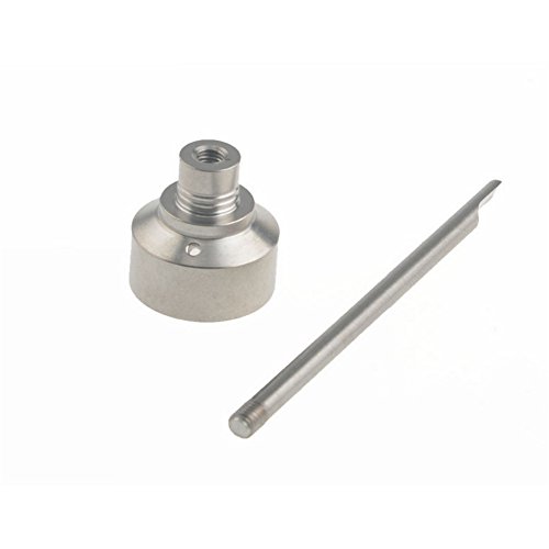 valink 1 Stück 18 mm Titan Nail GR 2 Carb Gap ein Loch mit 89 mm Dabber Titan Nail Nagel für Glas Bong Wasserpfeife – Silber - 4