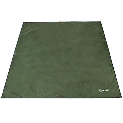 Azarxis Tienda de Campaña Lona de lona Toldo Hoja de tierra Hamaca Toldo Huella Hoja de tierra Lluvia Mosca Refugio Manta de sombra Estera Sombrilla Impermeable (Verde, L - 2,4 x 2,2m)