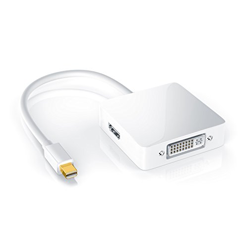 CSL – 3in1 Mini Displayport zu HDMI + DisplayPort + DVI Adapter (Konverter) | PC + MAC / APPLE | Video- und Audio-Übertragung | vergoldete Kontakte - 2