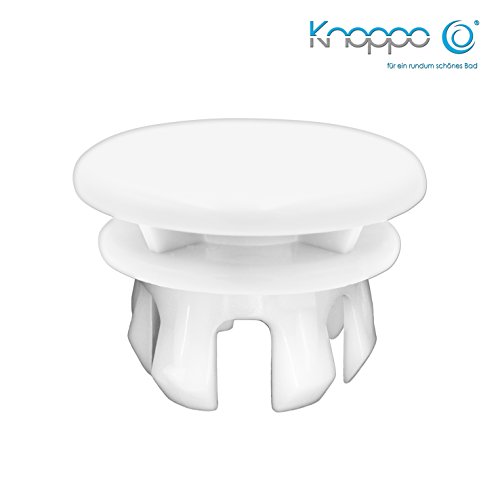 KNOPPO® Waschbecken Überlauf Abdeckung, Überlaufblende - Mirror (weiß)