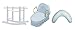 Kinder Valley Baby Bundle Moses Nursing Pillow and Stand (Blue/ White)