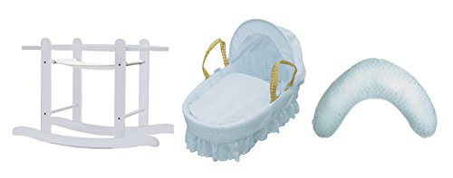 Kinder Valley Baby Bundle Moses Nursing Pillow and Stand (Blue/ White)