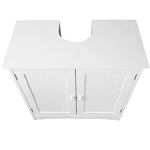 anaterra Waschbecken Unterschrank in weiß Waschbeckenschank Unterschrank Badezimmer Schrank MDF - 2