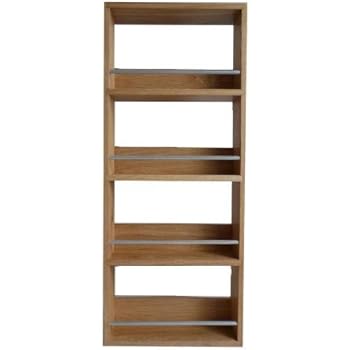 Solid Oak Spice Rack Four 4 Tier Up To 20 Jar Capacity Display