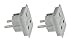 Price comparison product image High Grade - [2 PACK] Travel Adapter Converts UK Plug to 2 pin (Round) EU Plug - Continental / European Adaptor - Works in Brazil / Egypt / Israel / Korea / Morocco / India / Pakistan / Russia / Singapore / South Africa / Thailand / Turkey / United Arab Emirates / Vietnam and More - AAA Products®