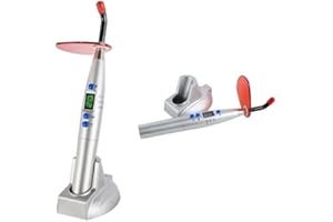 FUNCHIC Dental 5W Wireless Cordless LED Curing Light Lamp 1500mw Suitable Dental Hospital Clinic Family Essential (Sliver)