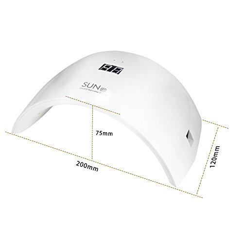 ACEVIVI Nageltrockner Nagellacktrockner LCD Display Nail Dryer UV-Nagellampe Lichthärtegerät Lichthärtungsgerät LED Infrarot Sensor Wiederaufladbar für Shellac und Gelnagellack mit Timer(10s), Weiß - 3