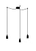 Produktbild Bulb Attack UNO Basic S_3 (8345) A++ to E, Deckenleuchten, Metall, 60 watts, E27, schwarz, 158,5 x 3,3 x 158,5 cm