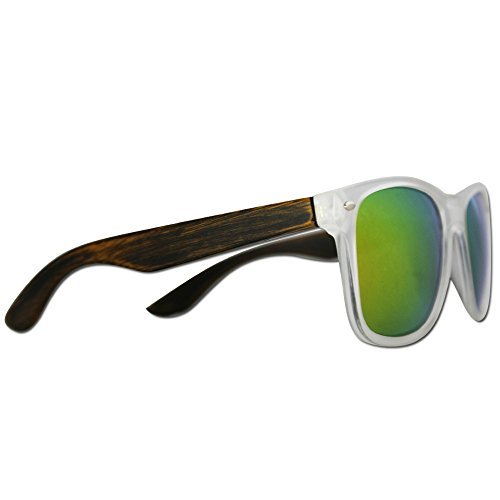 Preisvergleich Produktbild Wayfarer Sonnenbrille Polarisiert in Holz Optik – Hochwertige polarisierte Gläser mit UV Schutz – Jeder Kauf bei Eye Love löst eine wohltätige Spende aus