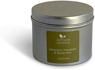 Uplifting scented candle - Geranium, Mandarin and Spearmint