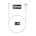Produktbild Lightning Ladegerät 1,8 m Kabel, feel2nice 10 Pack iPhone USB Kabel Daten Sync Ladekabel 8 Pin zu Ladegerät für iPhone X 8/8 Plus/7/7 Plus/6S/6S Plus/6/6 Plus Iphone 5/5S/5 C/iPad, Weiß