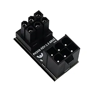 Ankeer PH36B ATX 6Pin Female to 6Pin Male 180 Degree Angled Adapter for Desktops Graphics Card