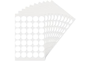 YIKIADA 25 mm Pegatinas Blancas redondas - gomets Colores Surtidos Puntos de Marcado Autoadhesivos - 350 unidades