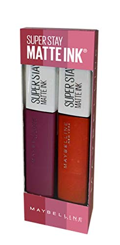 Maybelline New York Pack de 2 Barras de Labios Superstay Matte Ink, Tono 20 Pioneer + 40 Believer