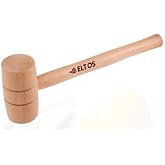 Eltos Profesyonel Ağa&ccedil; Tokmak, El Yapımı, Doğal Ağa&ccedil;, Ergonomik Saplı, Dayanıklı, Marangoz Tokmağı, Kuruyemiş Kırma, Mutfak, 