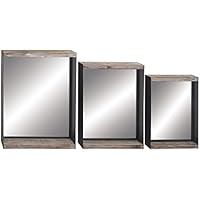 Набор из 2 дизайнов храма Тоскано, созданных Карнакской зеркальной настенной скульптурой