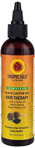 Tropic Isle Living Jamaican Black Castor Oil Hair Therapy with Black Seed and Walnut Oil 4oz by Tropic Isle Living