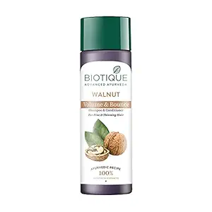 Biotique Walnut Volume & Bounce Shampoo & Conditioner For Fine & Thinning Hair, 190ml