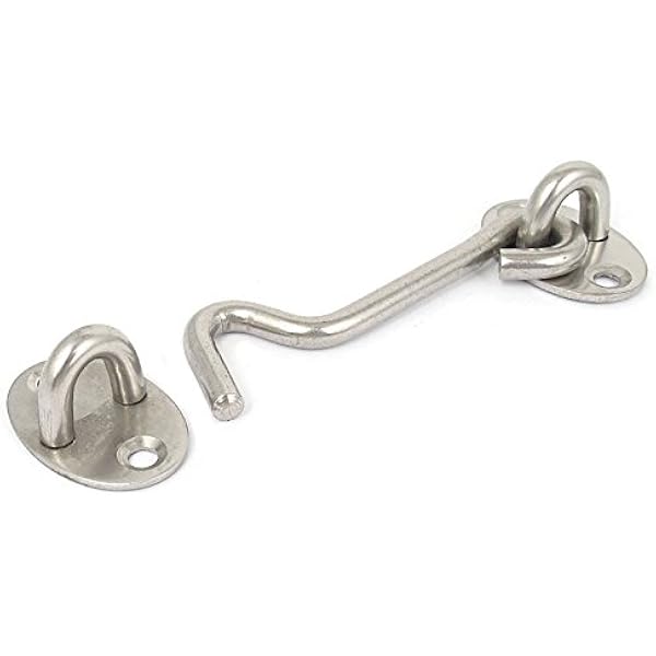 RLECS 2pcs Hook Eye Latch Lock 304 Stainless Steel...