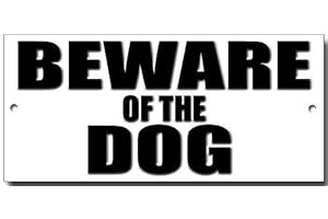 VINTAGE SIGN DESIGNS BEWARE OF THE DOG metal sign