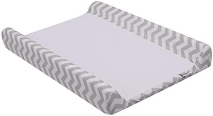 KempKids Baby Changing Mat plus Cover, Hard Base, Size: 50x70 cm, Grey Zigzags