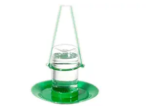 1litre Large Bird Water Feeder (Transparent, Green) - Central Fish Aquarium