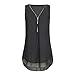 Produktbild Kimodo 2019 T Shirt mit Reißverschluss und V-Ausschnitt Damen Camisole Tank Top Einfarbig Bluse Sommer Lose Freizeithemd Weste Große Größen