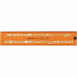 Preisvergleich Produktbild Rumold Schriftschablone 2,5mm orange / transparent