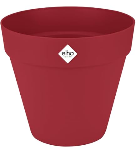 Verdenia Cristal - Vaso da fiori leggero da balcone, vaso decorativo per piante, per interni ed esterni, in plastica, rotondo, diversi colori, 16 cm, bianco