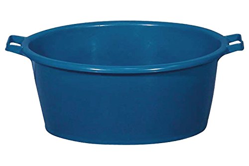 Aluminium et Plastique RIVBQOV70 Baquet Ovale Plastique Bleu 70 L