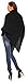 Zeta Ville Maternity Women's Chunky Cable Knit Sweater Poncho Rolled Neck - 312c (Black, ONE SIZE UK 8/10/12)