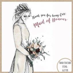 Tracey Russell Handmade Card - Thank You For Being Our Maid of Honour - 7WS07