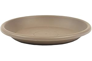greemotion Round Pot Saucers Mira 19cm - UV and Frost Proof Plant Saucer to be Paired with "Fiona" Garden Pot Series - Plastic Flower Pot Saucers