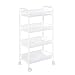 Price comparison product image Salon Trolley,4 Tiers Removable Metal Rolling Wheel Storage Rack Trolley Cart for Hair Salons Beauty Salons