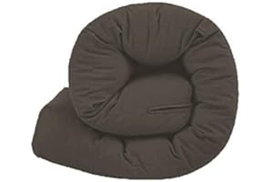 Matching Bedrooms Futon Foldable Mattress | Folding Guest Bed Sleepover Roll Out Pad | Soft Cotton | Non Slip Bottom | Hypoallergenic | Back and Neck Support (Grey, Single 75cm X 190cm)